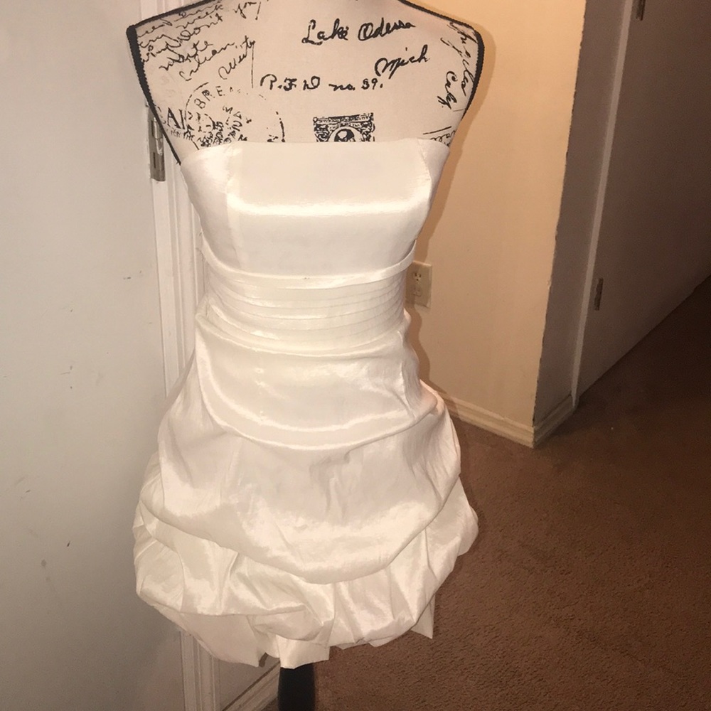 Forever21 High Sheen Ruffle Mini Dress.